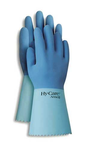 GLOVE  LATEX 20 ML BLUE;FLOCKLINED 12 IN - General Purpose